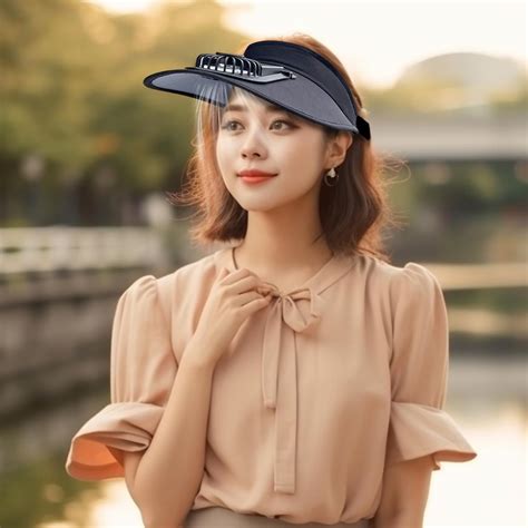 AMLESO Sun Visor Hat with Fan, Fan Visor Hat Summer Cooling India | Ubuy