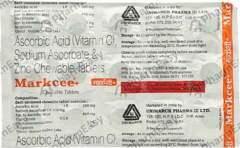 Buy Markcee Plus Strip Of 15 Chewable Tablets Online at Flat 15% OFF ...