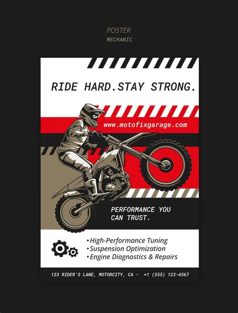 Mechanic poster template design | Free PSD