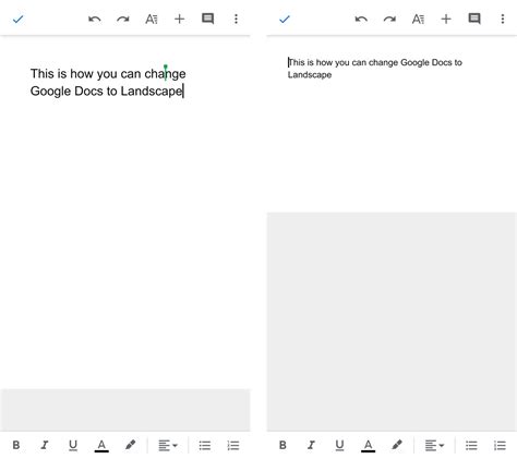 How to make Google Docs landscape?