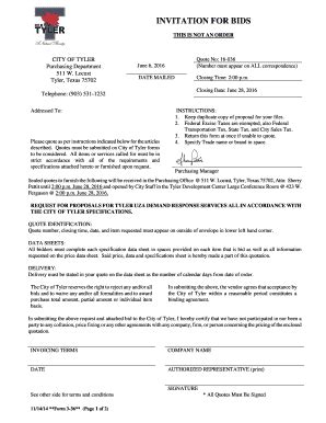 Fillable Online Form 3-36 Request for Quotation.doc Fax Email Print ...