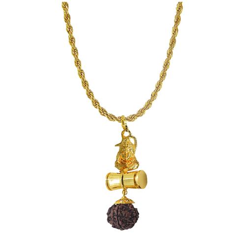 Buy Sullery Religious Jewelry Loard Shiv Shankar Mahadev Locket with ...