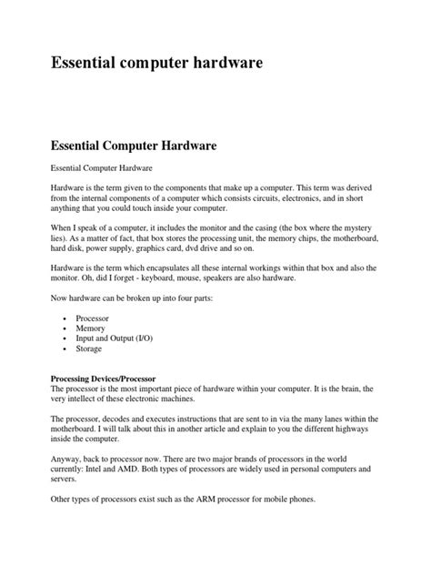 Essential Computer Hardware 的图像结果