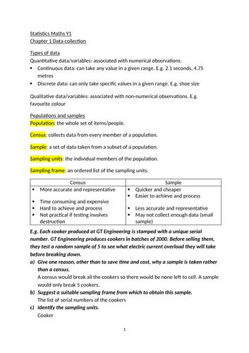 Image result for Large Data Set a Level Maths Summary