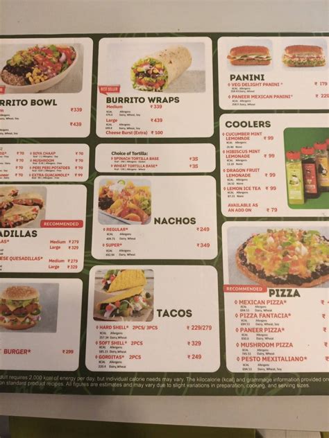 Menu at New York Burrito Company, Mumbai, Shop No 6