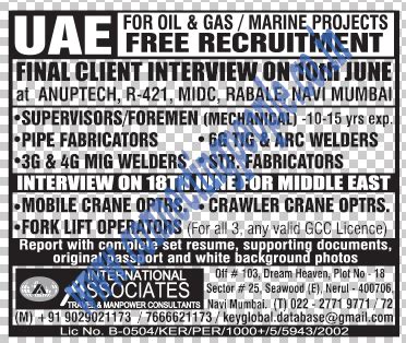 JOB VISA FROM INDIA POSTED ON 08 JUNE 2016 ~ Connecting People