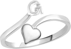 Netra Fashion Jewellery Alphabet 'G' Adjustable Love Ring For Woman and ...