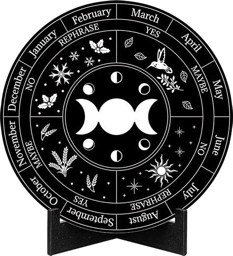 Wheel of the Year Sign Pagan Decor Wicca Calendar Wiccan Holidays Altar ...