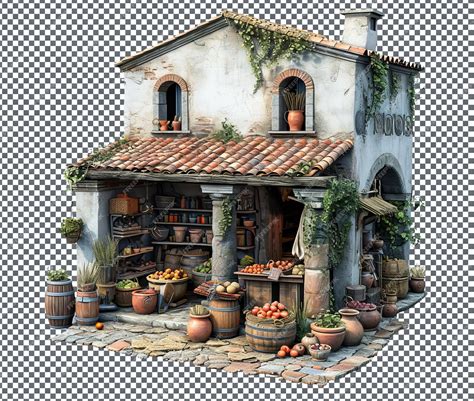 Magnificent Ancient Greek Marketplace isolated on transparent ...