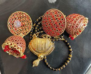AARU Copper Copper, Silver Red, Gold Jewellery Set Price in India - Buy ...