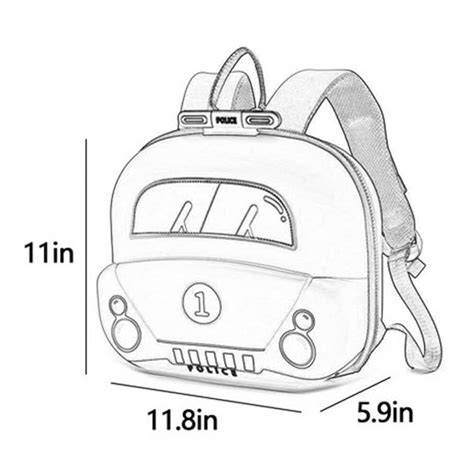 Police Joyride Kids Backpack, Orange - Little Surprise Box