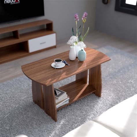 neuspace Snack Coffee Table - Leon Teak : Amazon.in: Home & Kitchen