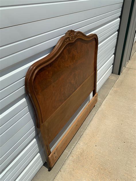 Antique Wood Twin Headboard Bed French Provincial Bed Bedroom Country ...