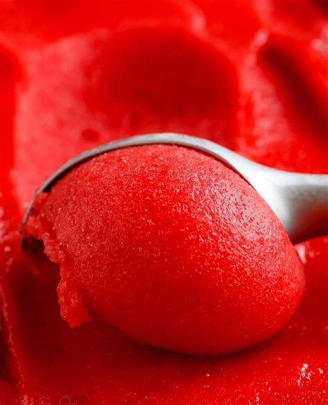 Strawberry Sorbet - Just 4 Ingredients! - Mom On Timeout