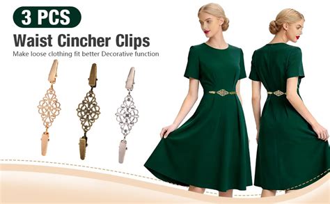 Waist Adjustable Clips for Women, 3PCS Adjustable Clothing Clips for ...