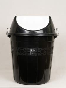 KKR INDUSTRIES Heavy Duty Plastic Swing Dustbin / Wastebin with Swing ...
