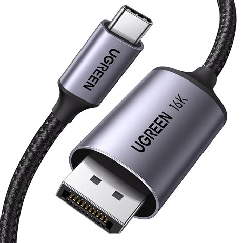UGREEN 16K@30Hz Unidirectional USB C to DisplayPort 2.1 Cable 2M 8K ...