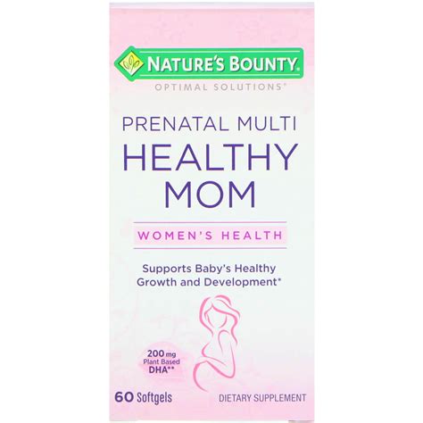 Nature's Bounty, Optimal Solutions, Healthy Mom Prenatal Multi, 60 ...