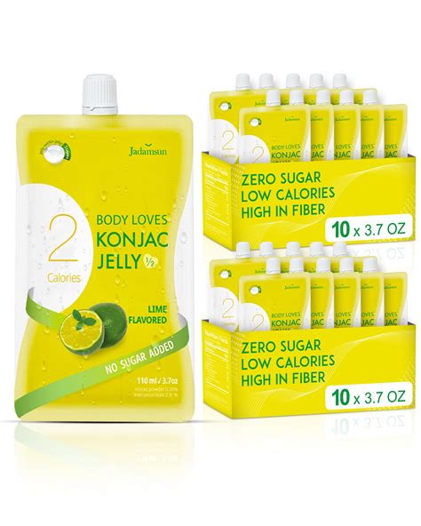 Jadamsun Konjac Jelly Juice Lime 20 Pcs Delicious Low Calorie ...