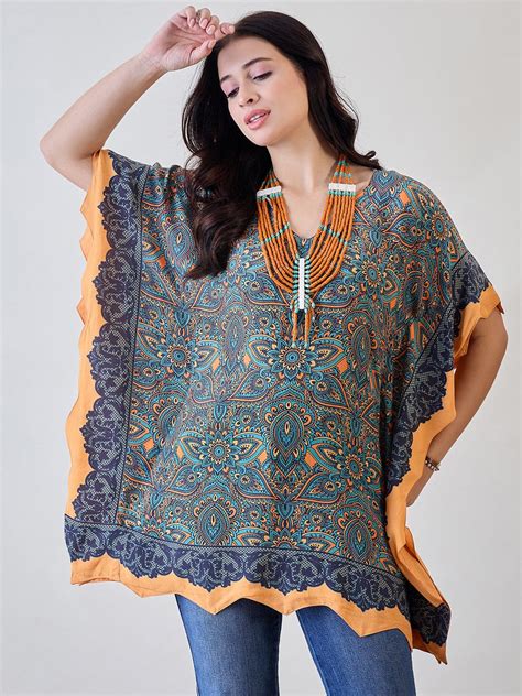 Buy Multicolor Kaleido Kaftan Top | The Kaftan Company