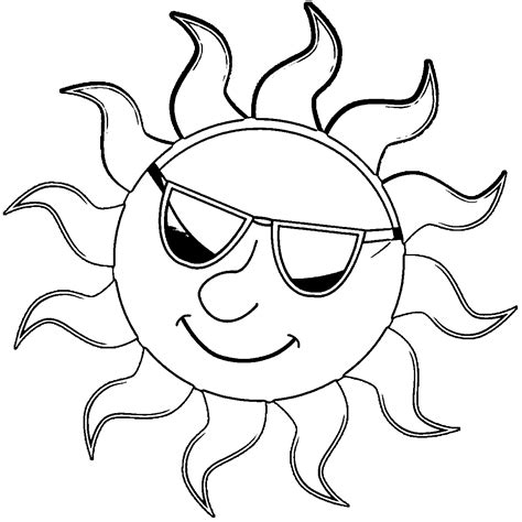 Sun Printable Coloring Pages