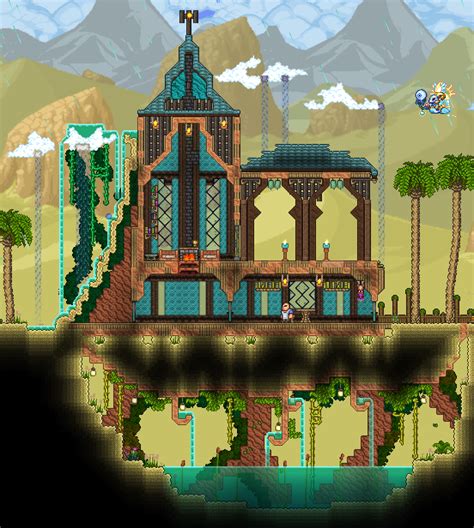 A desert house design! :) It's still WIP tho, lacks decorum : r/Terraria