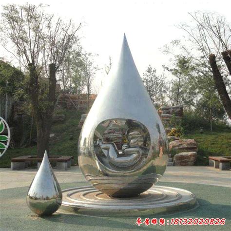 不锈钢园林景观水滴 - 卓景雕塑公司