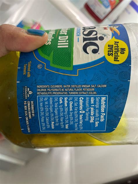 Does pickle juice have calories? This is the ingredient list : r/1200isplenty
