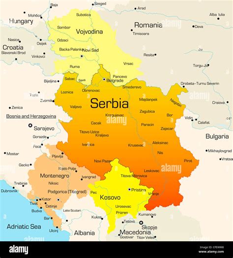 Map of serbia hi-res stock photography and images - Alamy