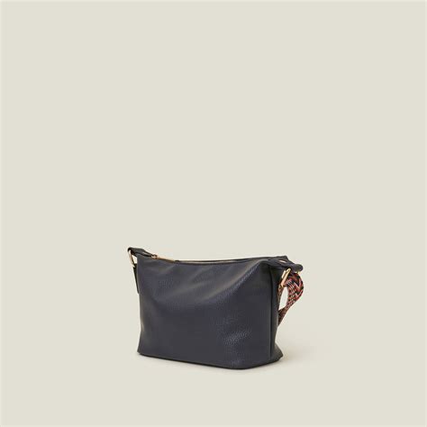 Navy Blue Mini Zip Sling Bag