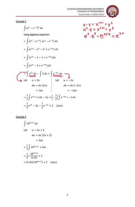 Image result for Exponential Integration Examples