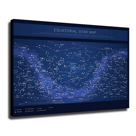Buy Highly Detailed Equatorial Star - Constellations with Star Names ...