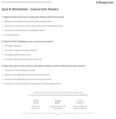 Concurrent Powers Examples