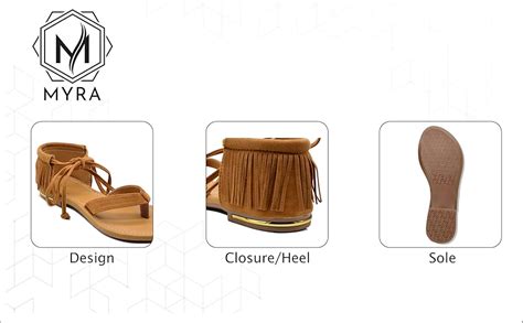 Buy MYRA Women's Tan Lace-up Tassel Accent Fashion Sandals | Fashion ...