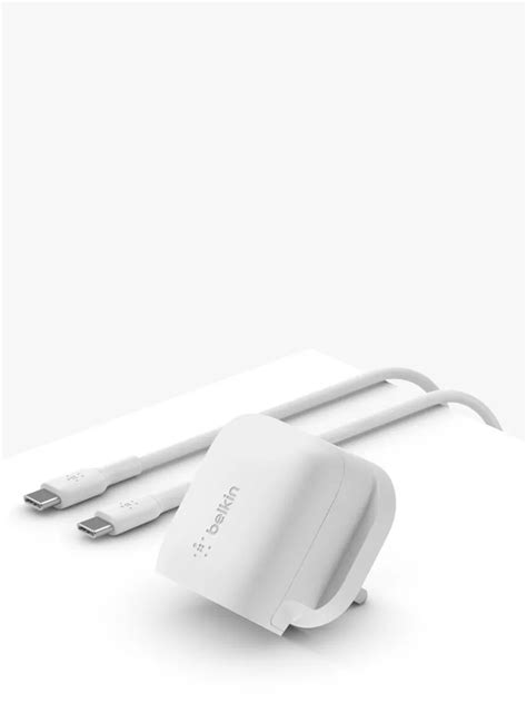 Belkin BoostCharge 20W USB-C Wall Charger & USB-C Cable, 1m, White