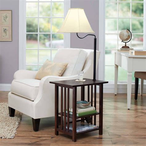 Better Homes & Gardens End Table Floor Lamp in Espresso Color - Walmart.com