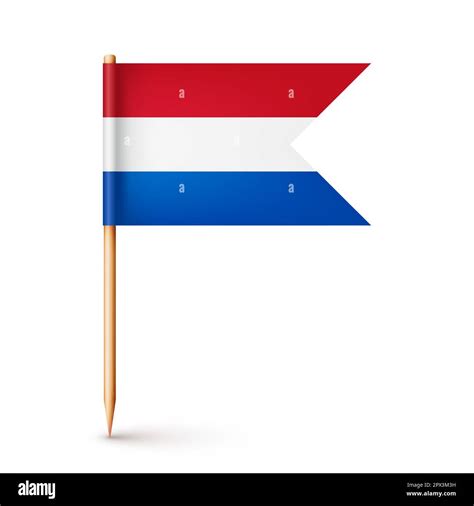 Realistic Dutch toothpick flag. Souvenir from Netherlands. Wooden ...