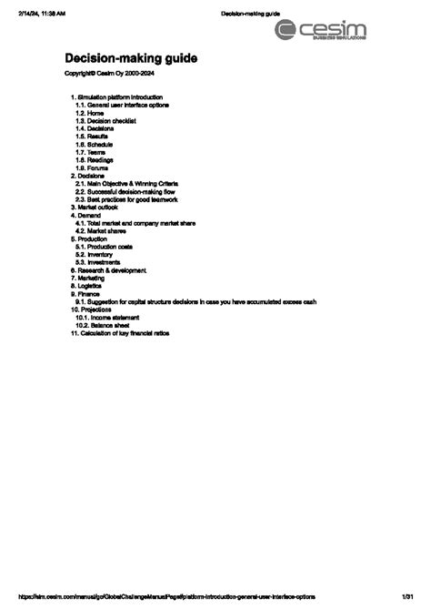 Decision guide - Very helpful in competition exam - 11:38 AM guide ...