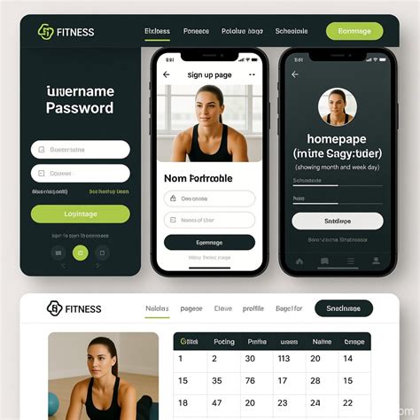 Fitness App Template Design | Stable Diffusion Online