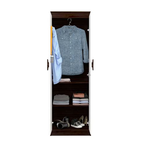 Calypso Milky Maple 2 Tone Engineered Wood 2 Door Wardrobe (Finish Col ...