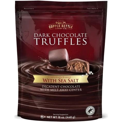 Copper Kettle Co. Decadent Dark Chocolate Sea Salt Truffles, 16 Oz ...