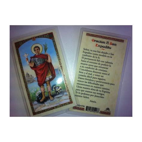 Holy Prayer Cards for The Prayer to Saint Expedito in Spanish (Saint ...