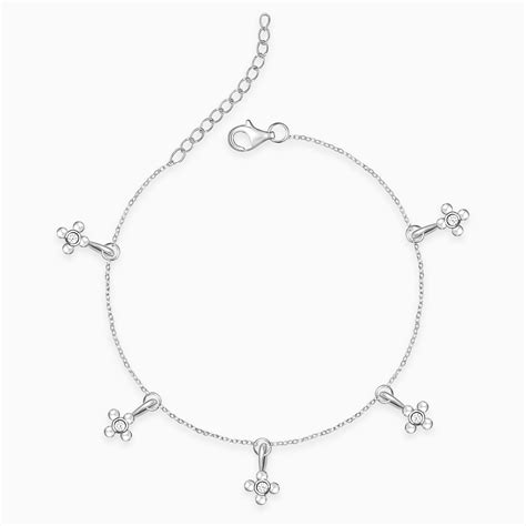 Silver Classy Anklet – GIVA