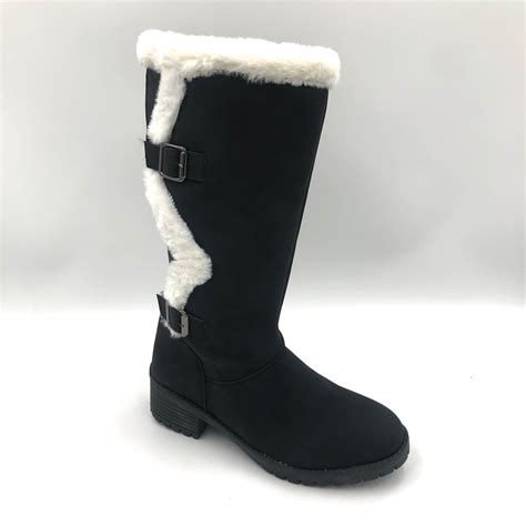 Moda J02-05 Black Ladies Knee High Fur Lined Boot - Shoe World