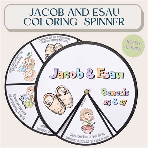 Jacob And Esau Coloring Printable