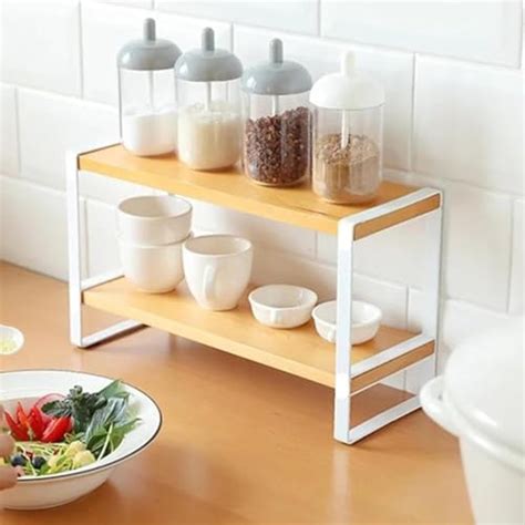 wolpin Under Sink Organizer Plastic Shelves Storage Rack-2-Tier Plastic ...