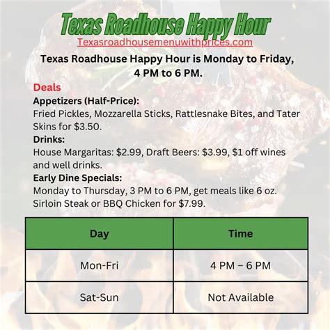 Texas Roadhouse Happy Hour - Your Guide To Great Deals