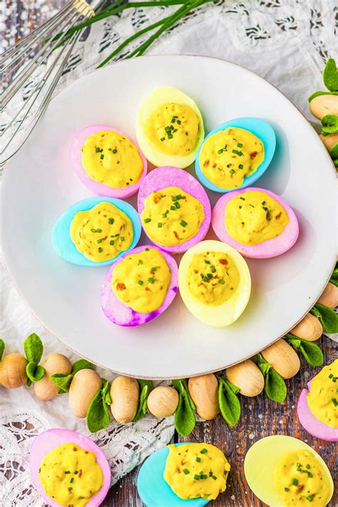 Easter Deviled Eggs (Pastel Colored Deviled Eggs)