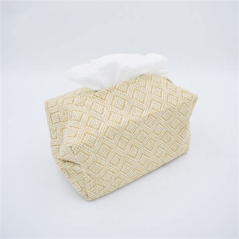 Square Pattern Tissue Pouch/Organizer | Stylish Desk Accessory – Morcee