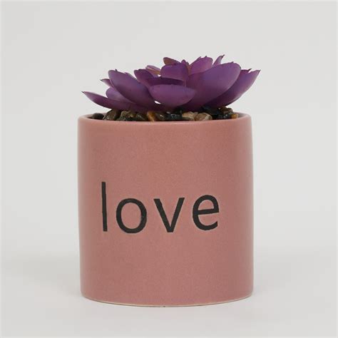 Buy Garnet Garden Artificial Flower in Ceramic Planter from Home Centre ...